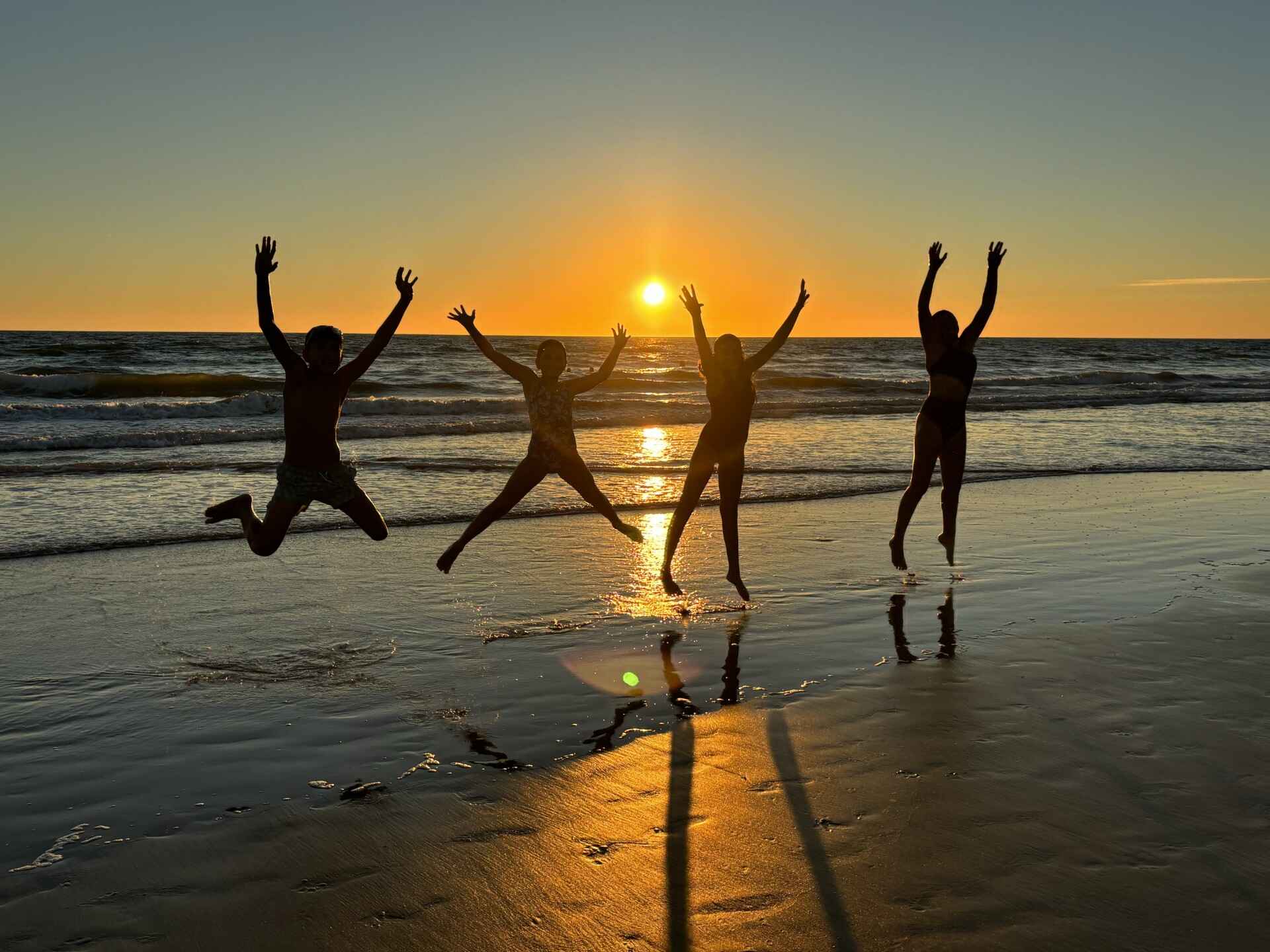 Sunset on a beach in Zanzibar